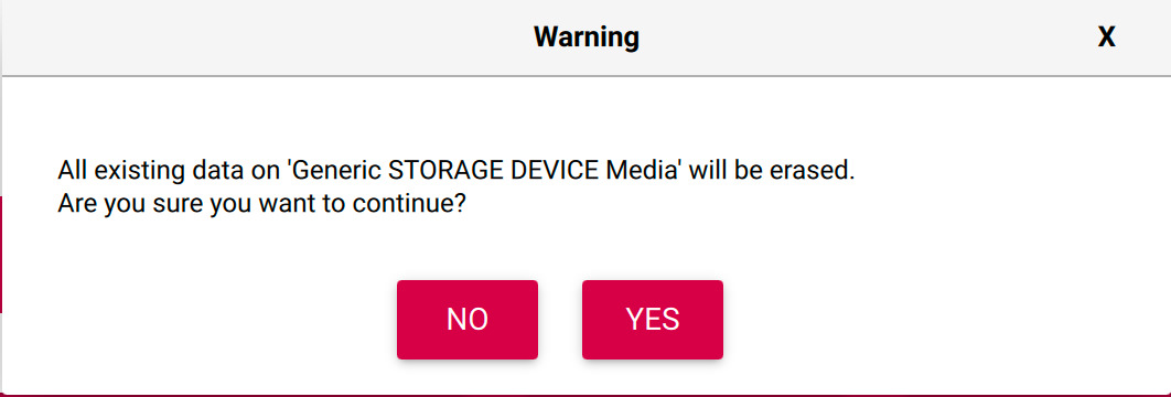 raspberry pi imager warning