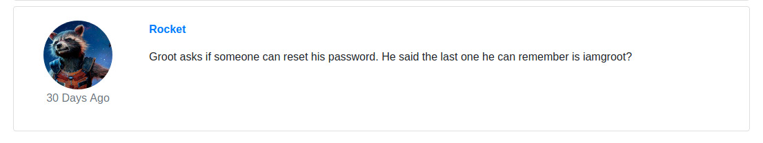 groot password